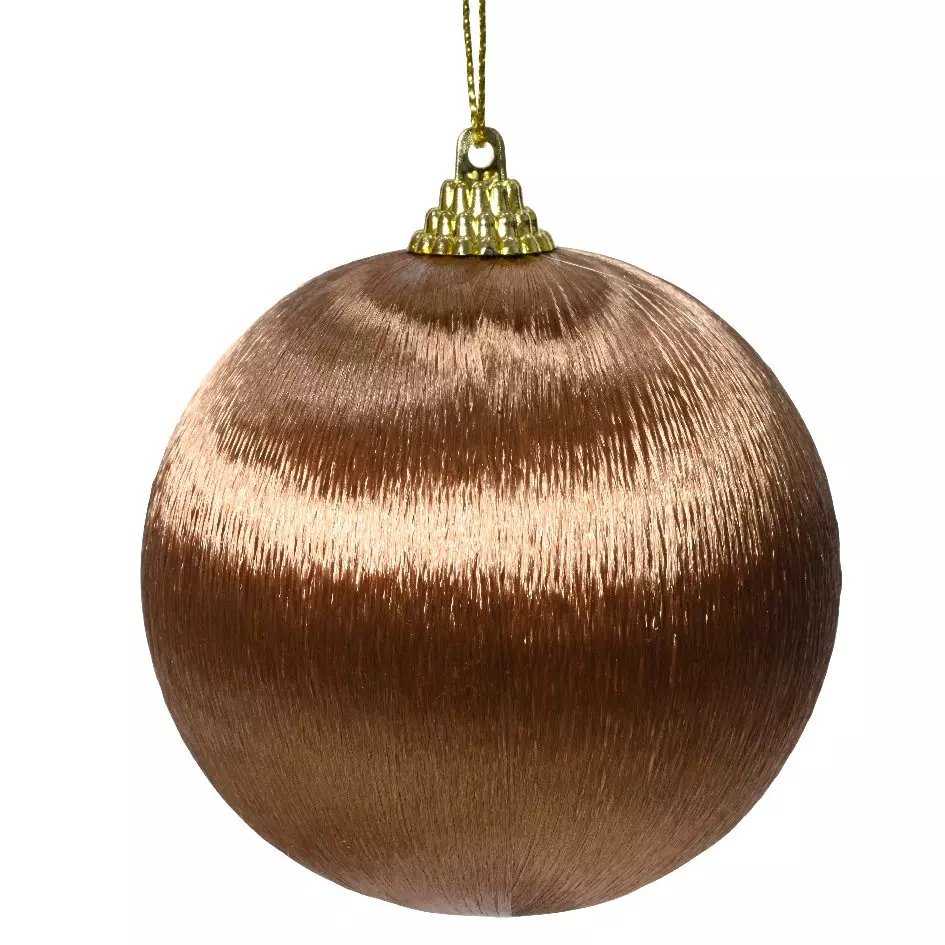 Lot de 12 boules de Noël Filéa Brun gingembre 1