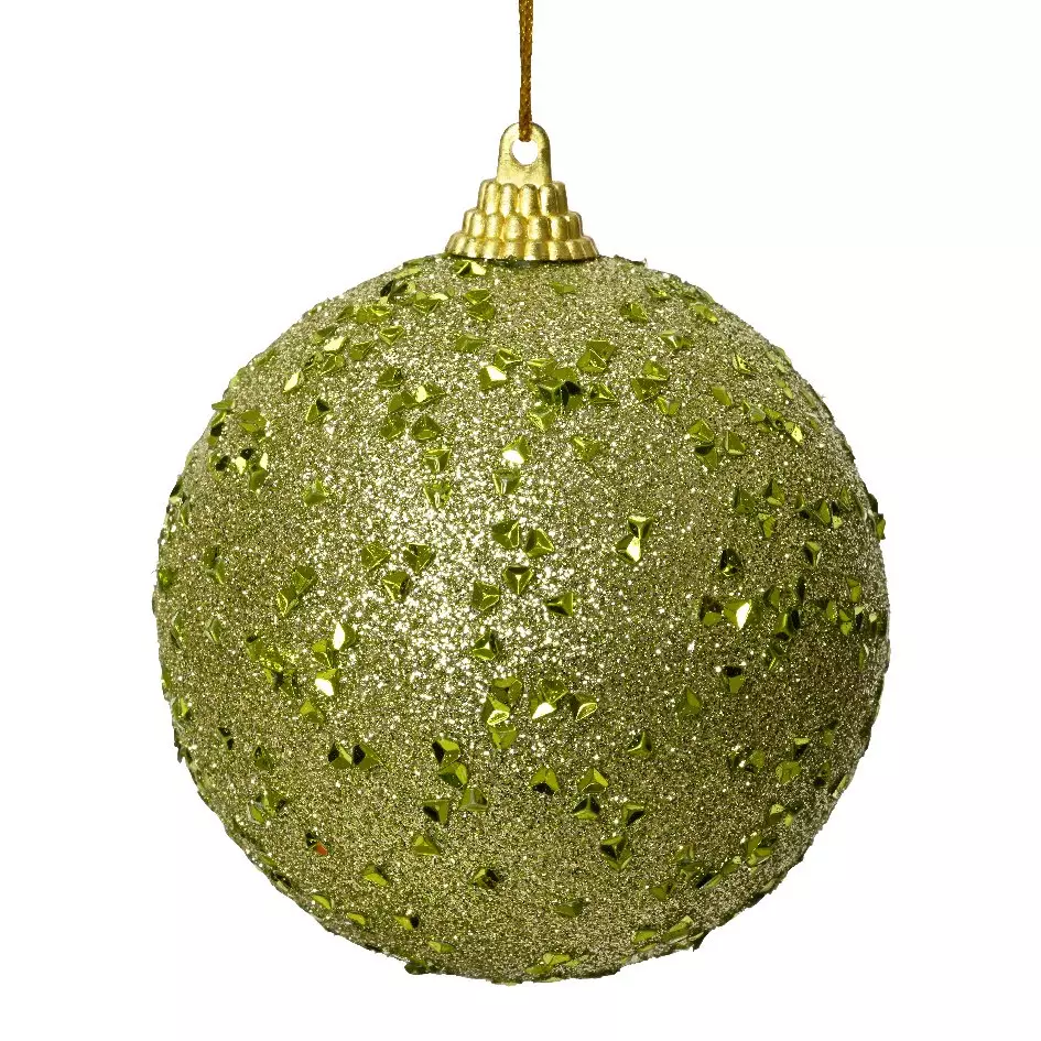 Lote de 12 bolas de Navidad (D80 mm) Kévy Pistacho 1