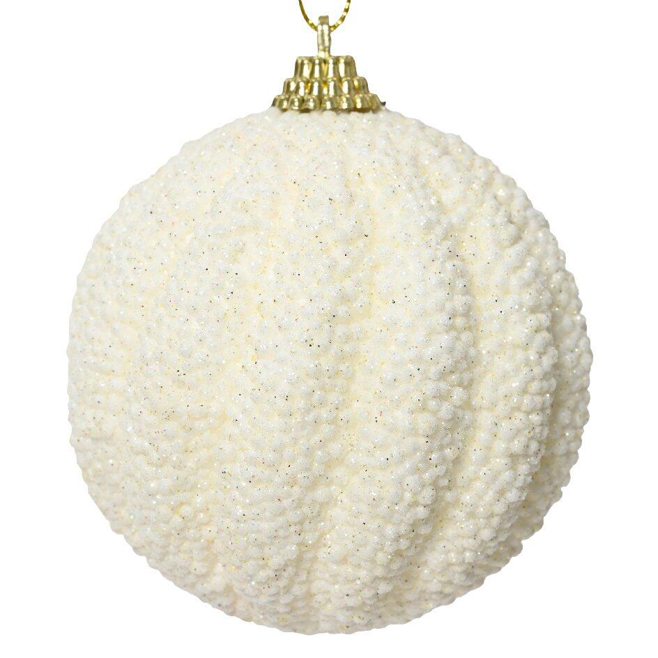 Confezione di 12 palline di Natale (Ø80 mm) Frity Bianco panna 1