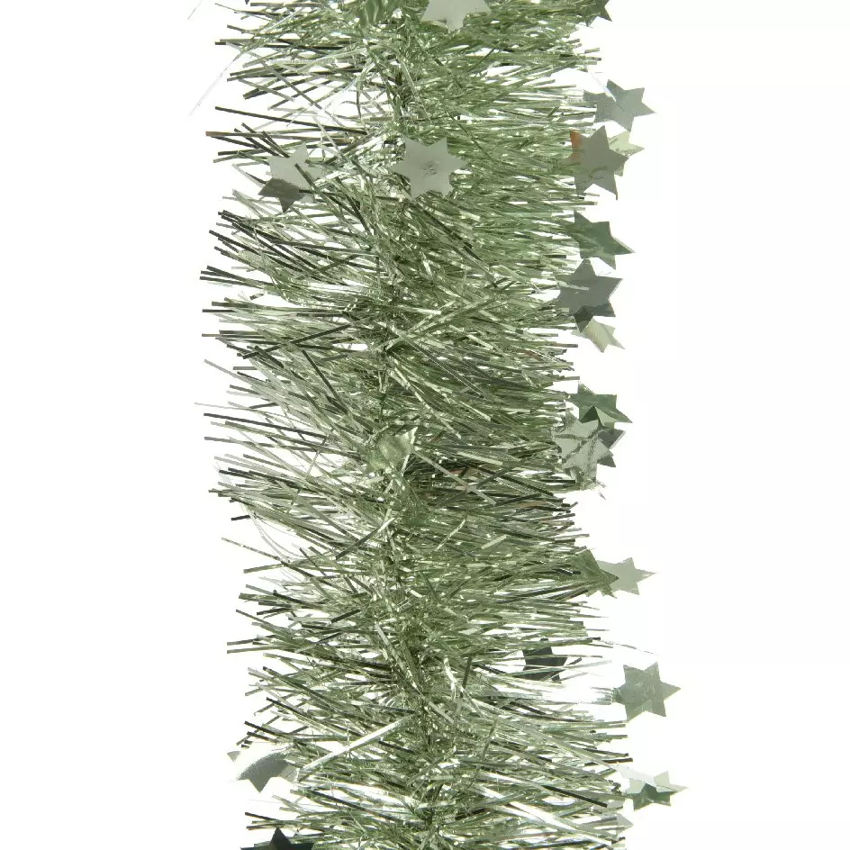 Guirnalda de Navidad (D10 cm) estrella Alpine Verde salvia 1