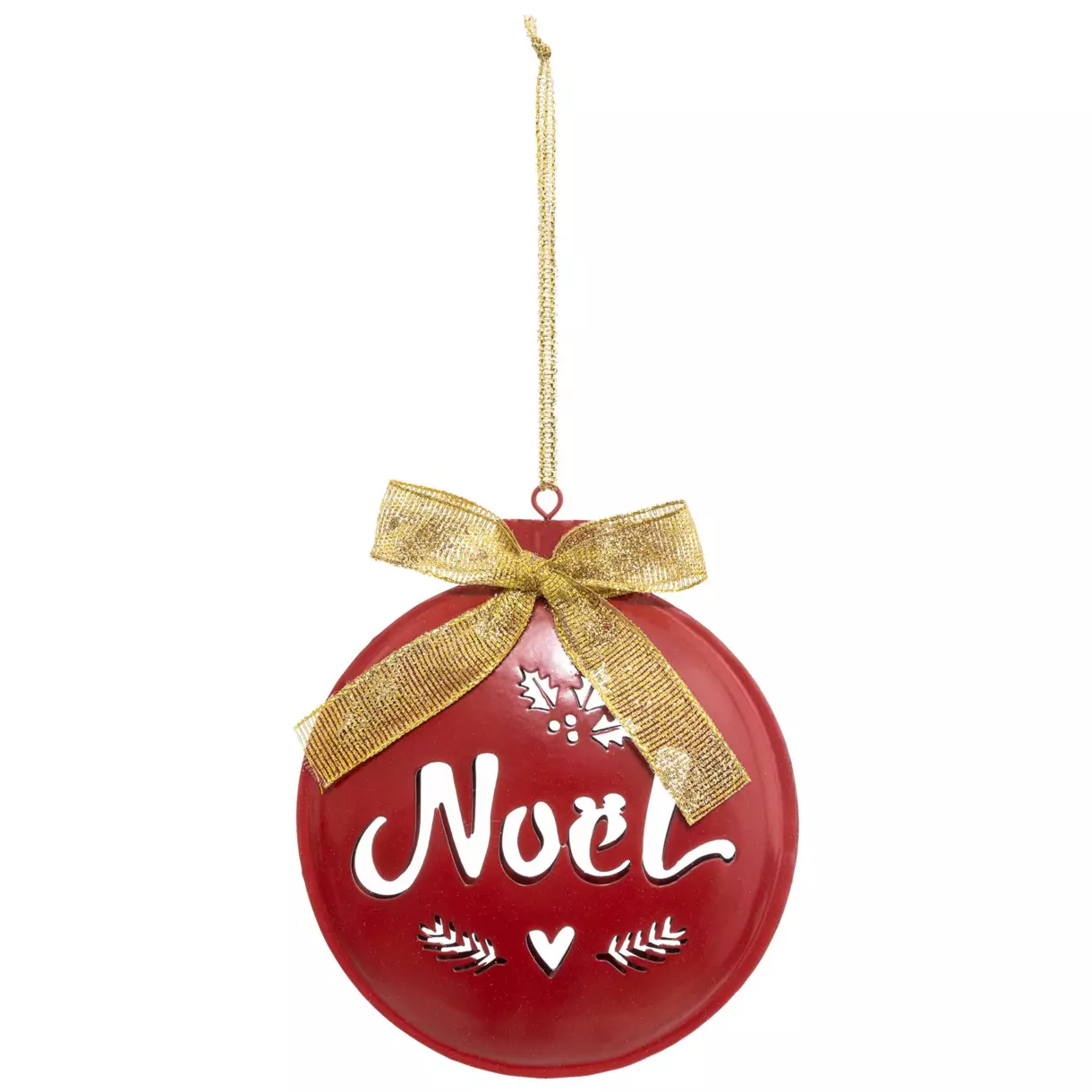 Adorno de fiesta para colgar Ronda de Navidad Rojo 1