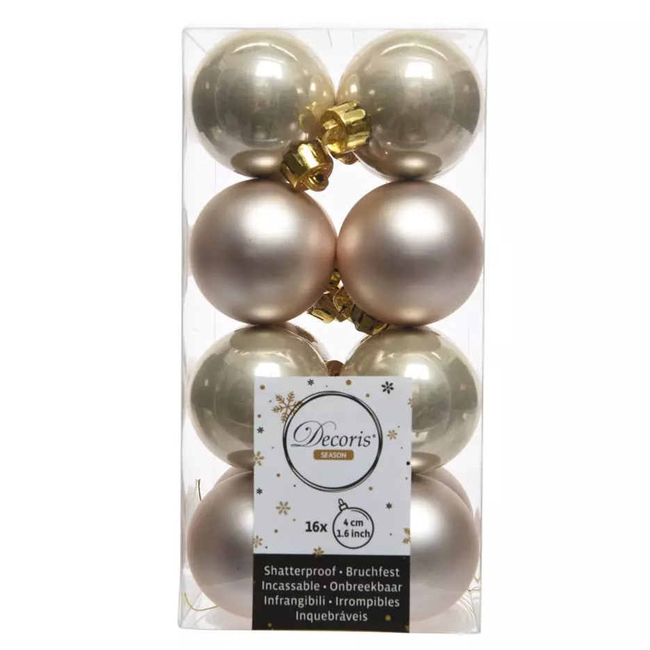 Lote de 16 bolas de Navidad (D40 mm) Alpine Perla 1
