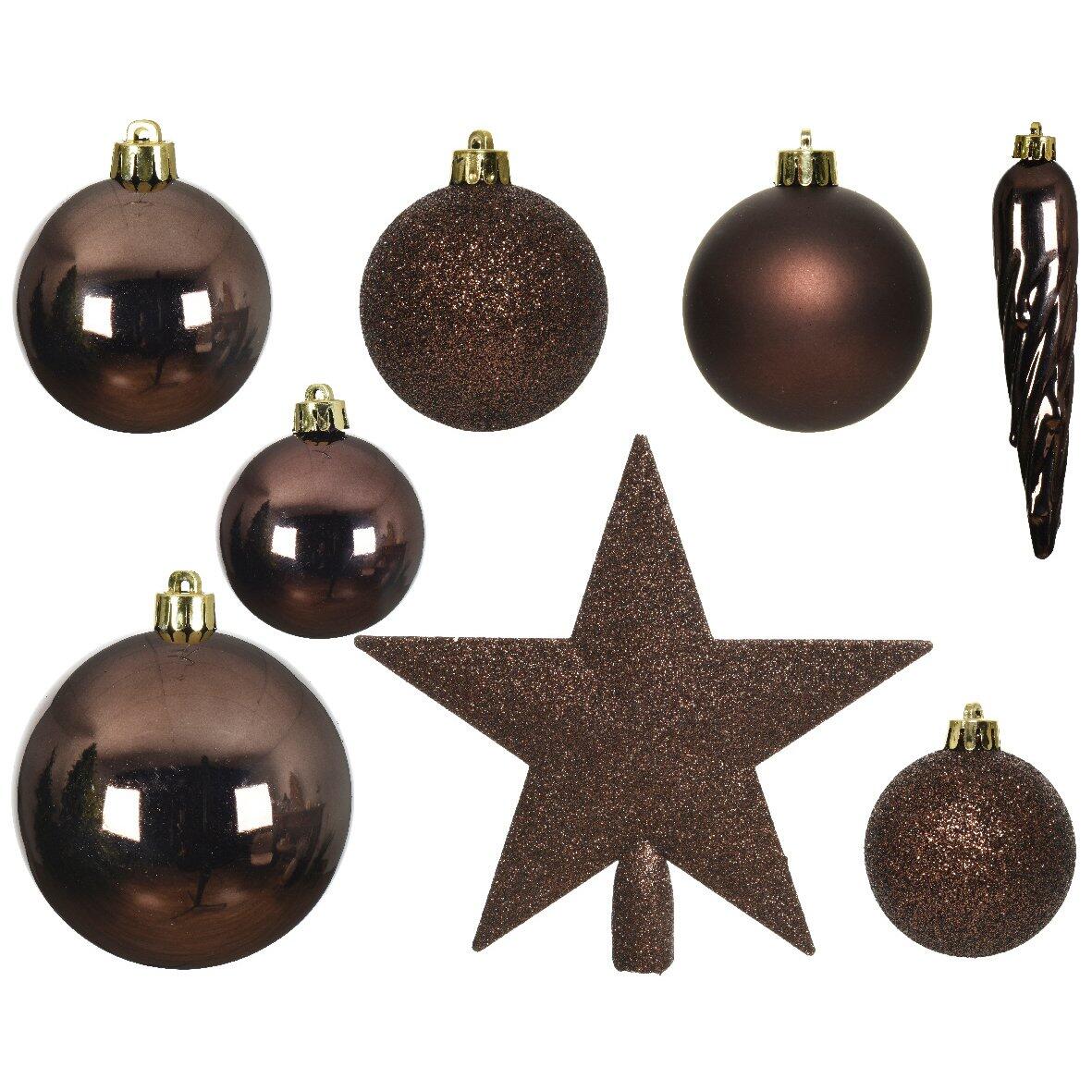 Kit de decoración para árbol de Navidad Novae Marrón oscuro 1