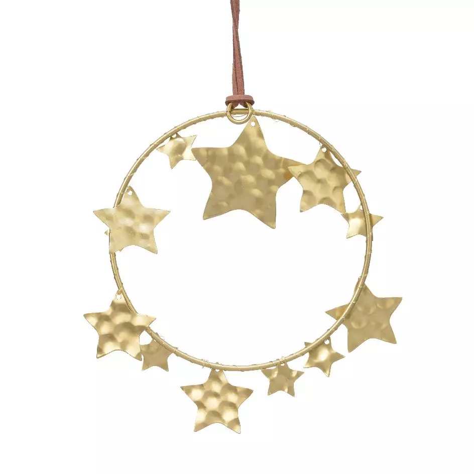 Kerstster Cercle om op te hangen Goud 1