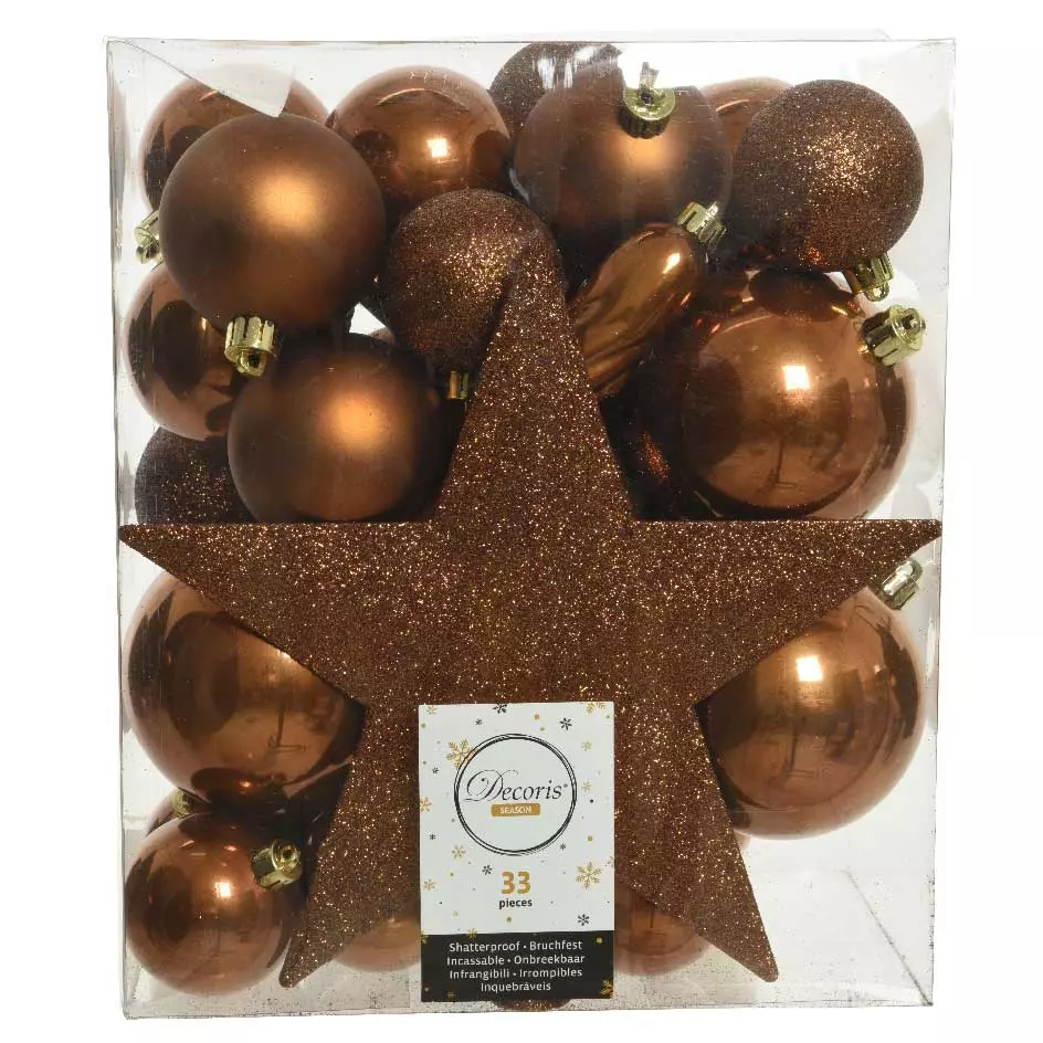 Kit de decoración para árbol de Navidad Novae Canela 1