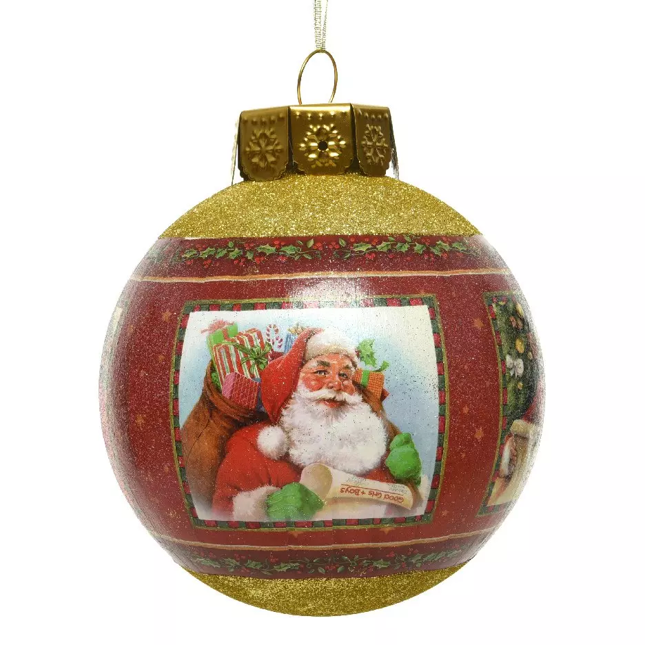 Kerstbal (D200 mm) Santa Clauss Rood 1