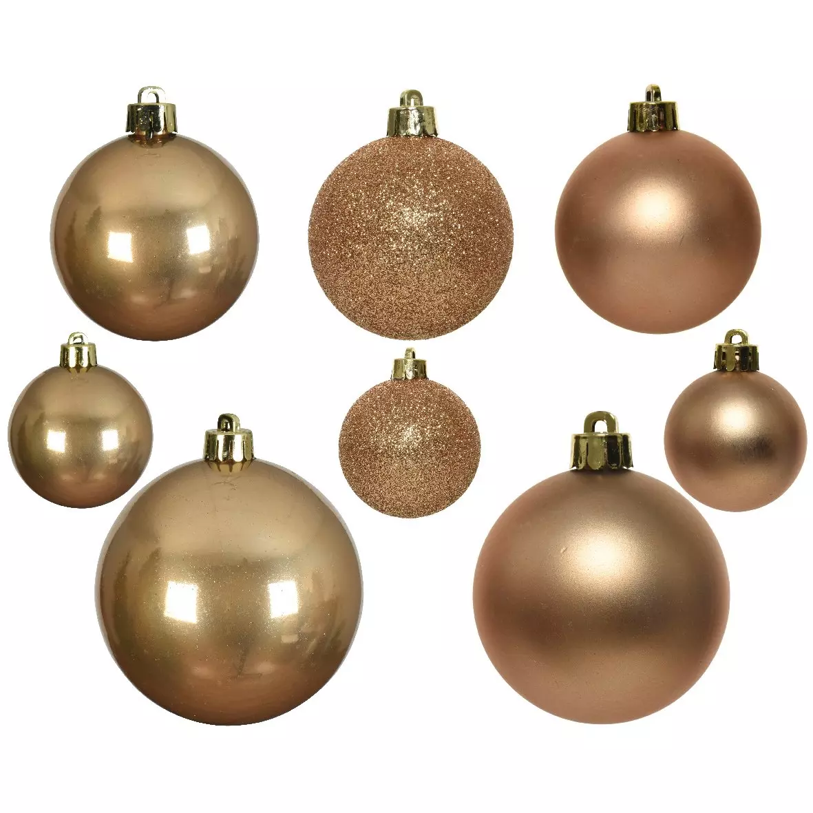 Lot de 26 boules de Noël Lara Camel 1