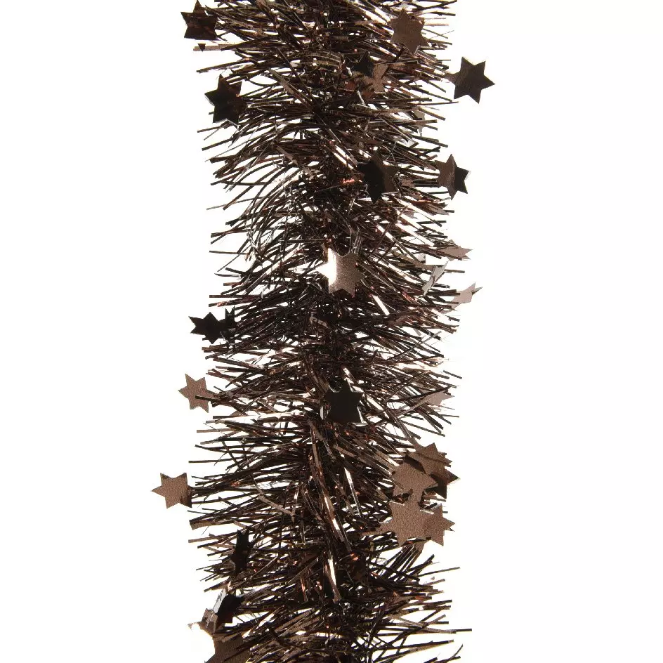 Guirnalda de Navidad (D10 cm) estrella Alpine Marrón oscuro 1