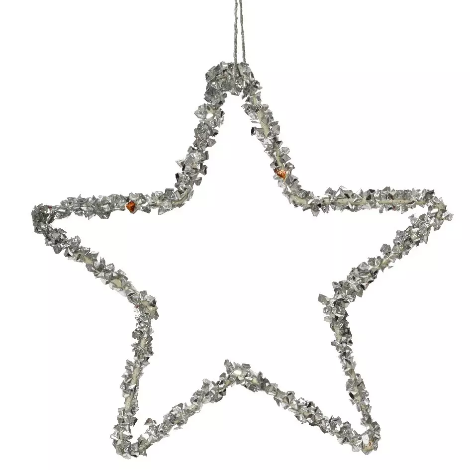 Kerstster Gily om op te hangen zilver 1