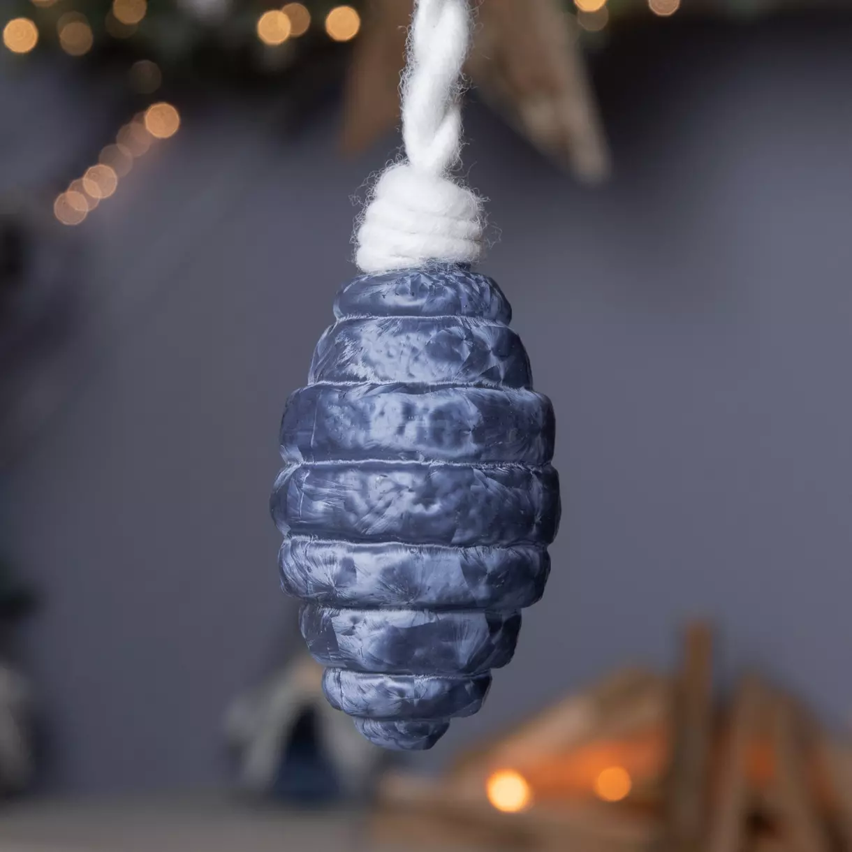 Lot de 2 suspensions en verre Olive donkerblauw 1