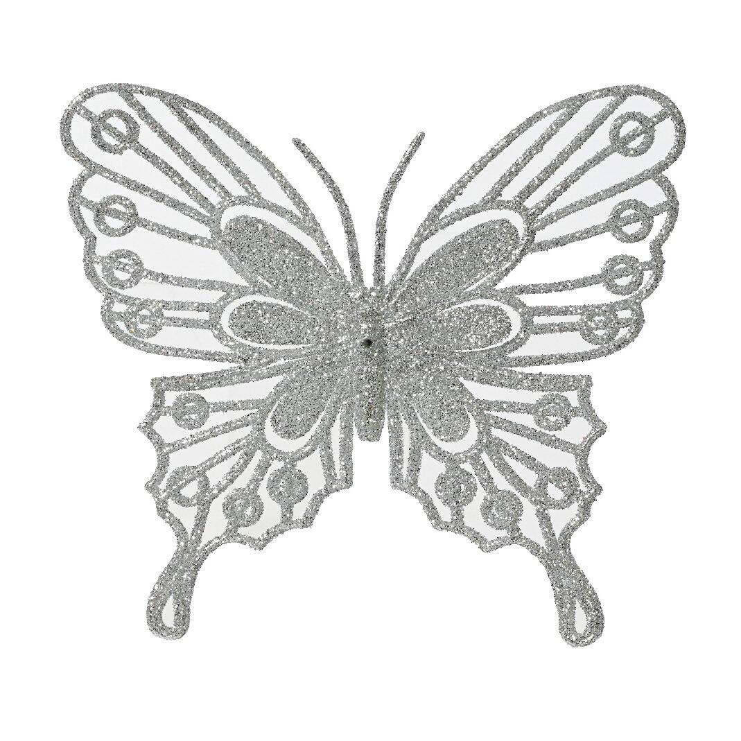 Set van 2 vlinders Fanny zilver 1