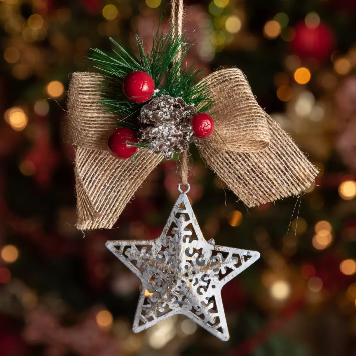 Suspension de Noël Décor étoilé Multicolore