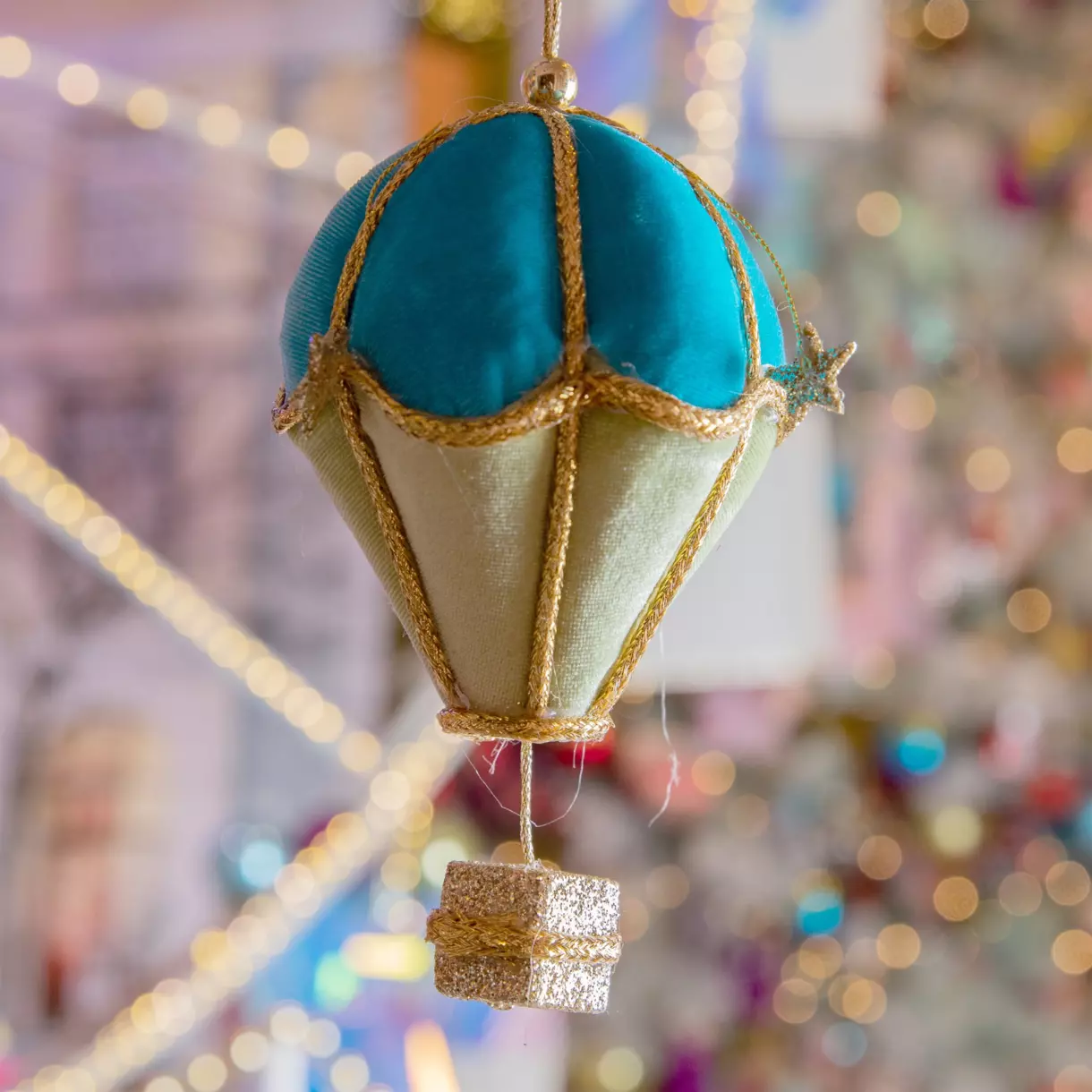 Montgolfière de Navidad Azul 1