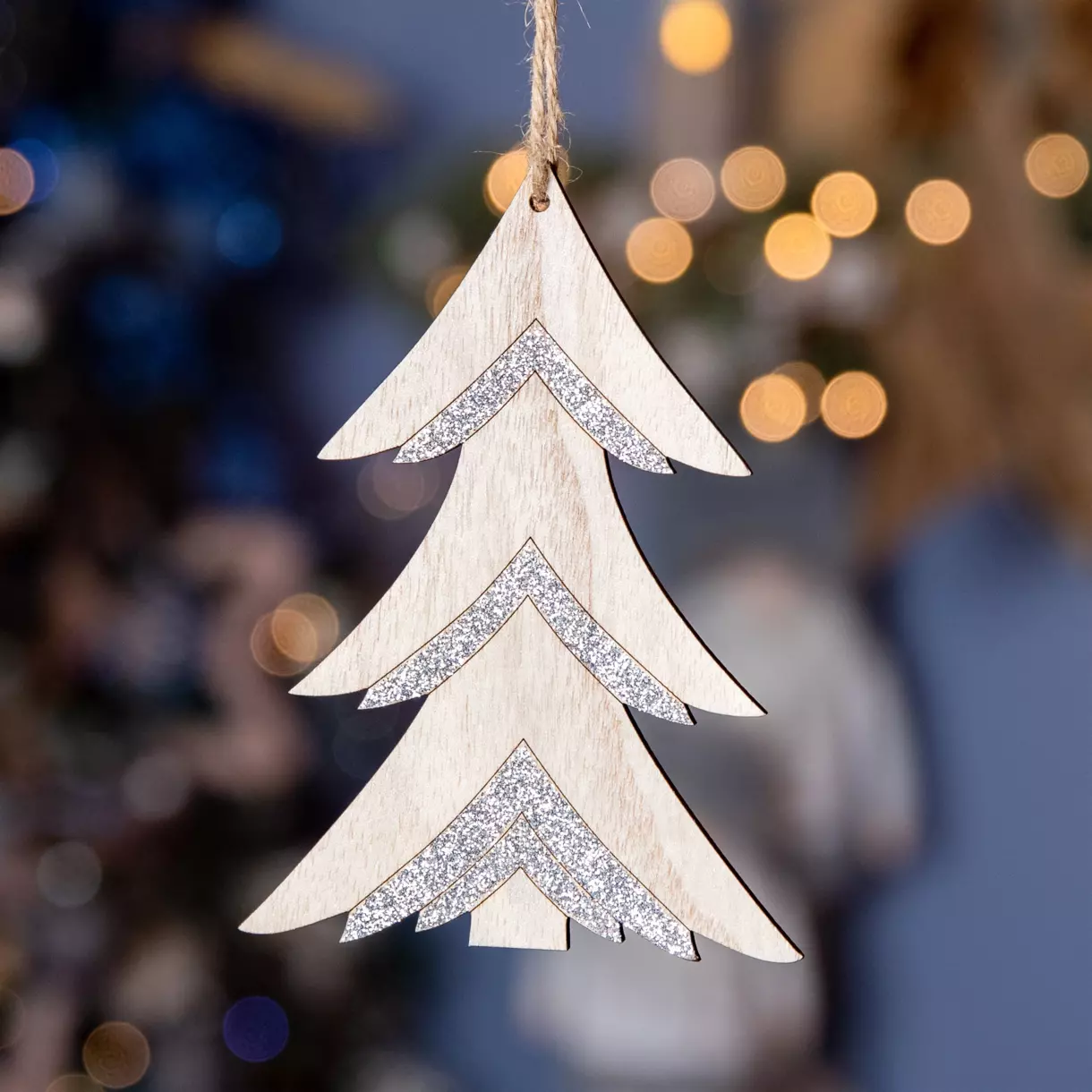 Adorno navideño para colgar Maé Plata 1