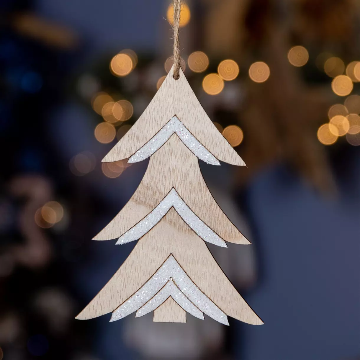 Sapin de Noël à suspendre Maé Blanc 1