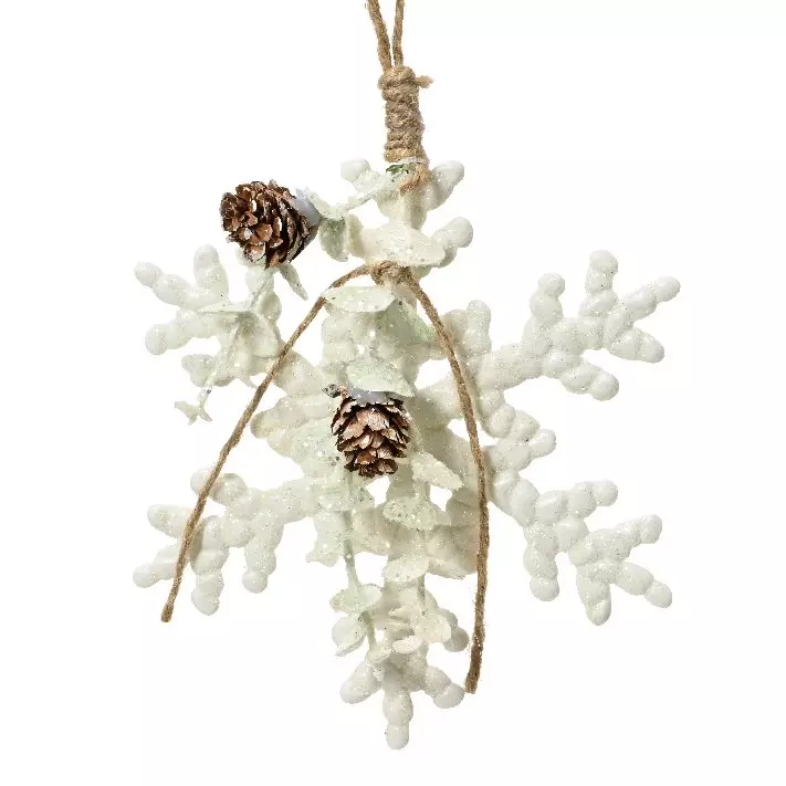 Flocon de Noël à suspendre Crystal Blanc 1