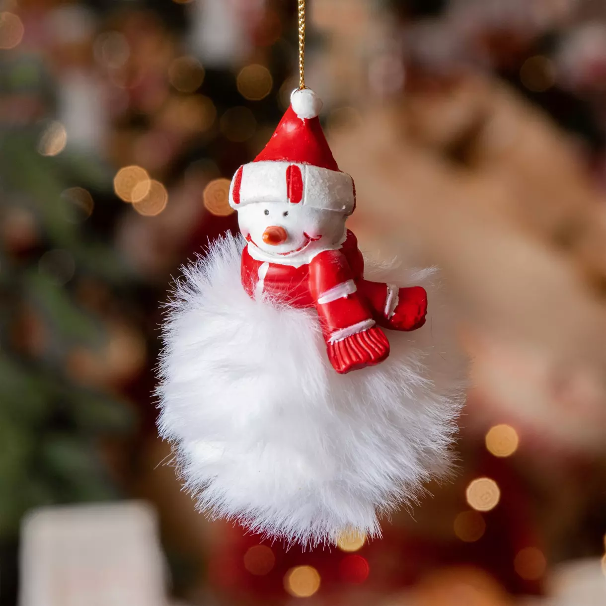 Bonhomme de neige à suspendre Doudou Blanc