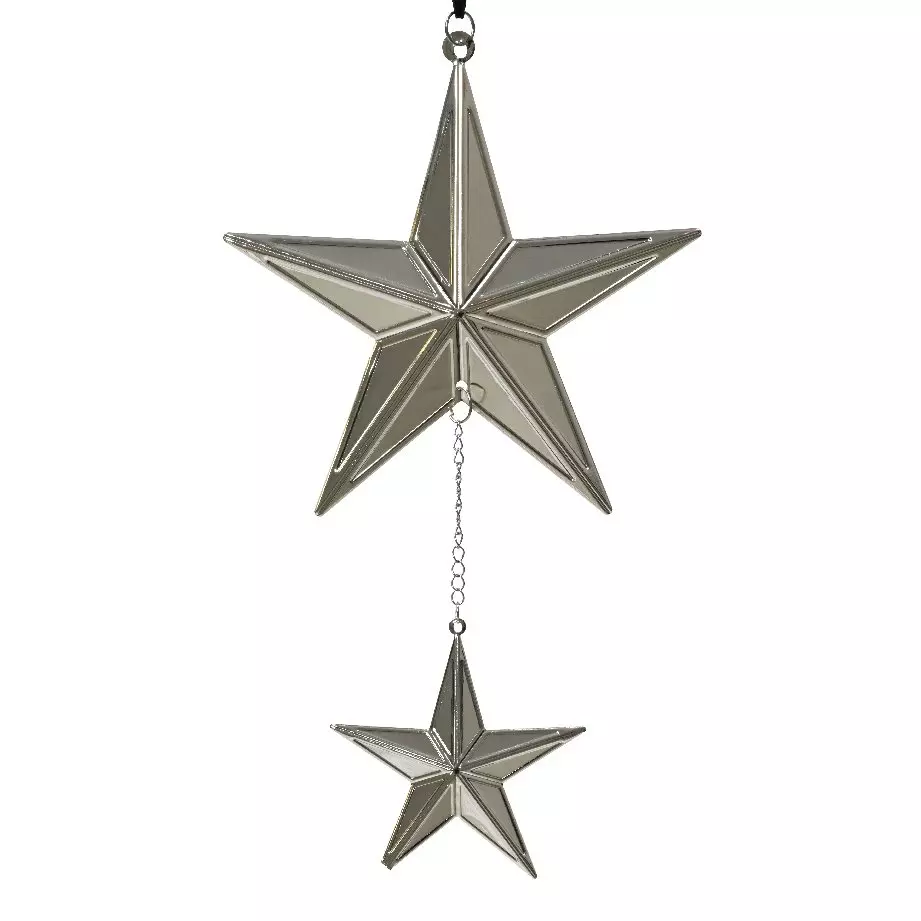 Etoile de Noël à suspendre Duo Argent 1