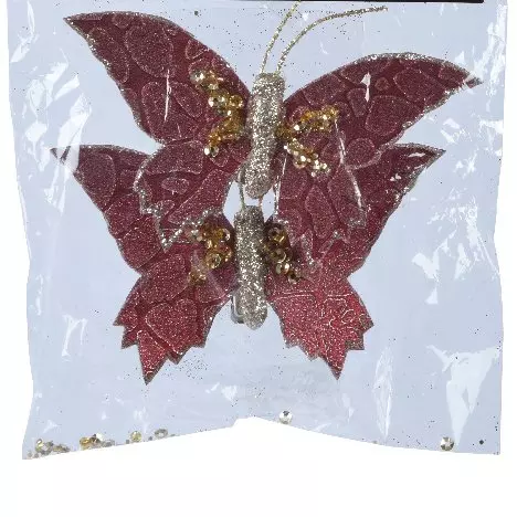 Lote de 2 mariposas Leïla Violeta 1