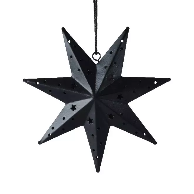 Estrella de Navidad para colgar Gia Negro 1