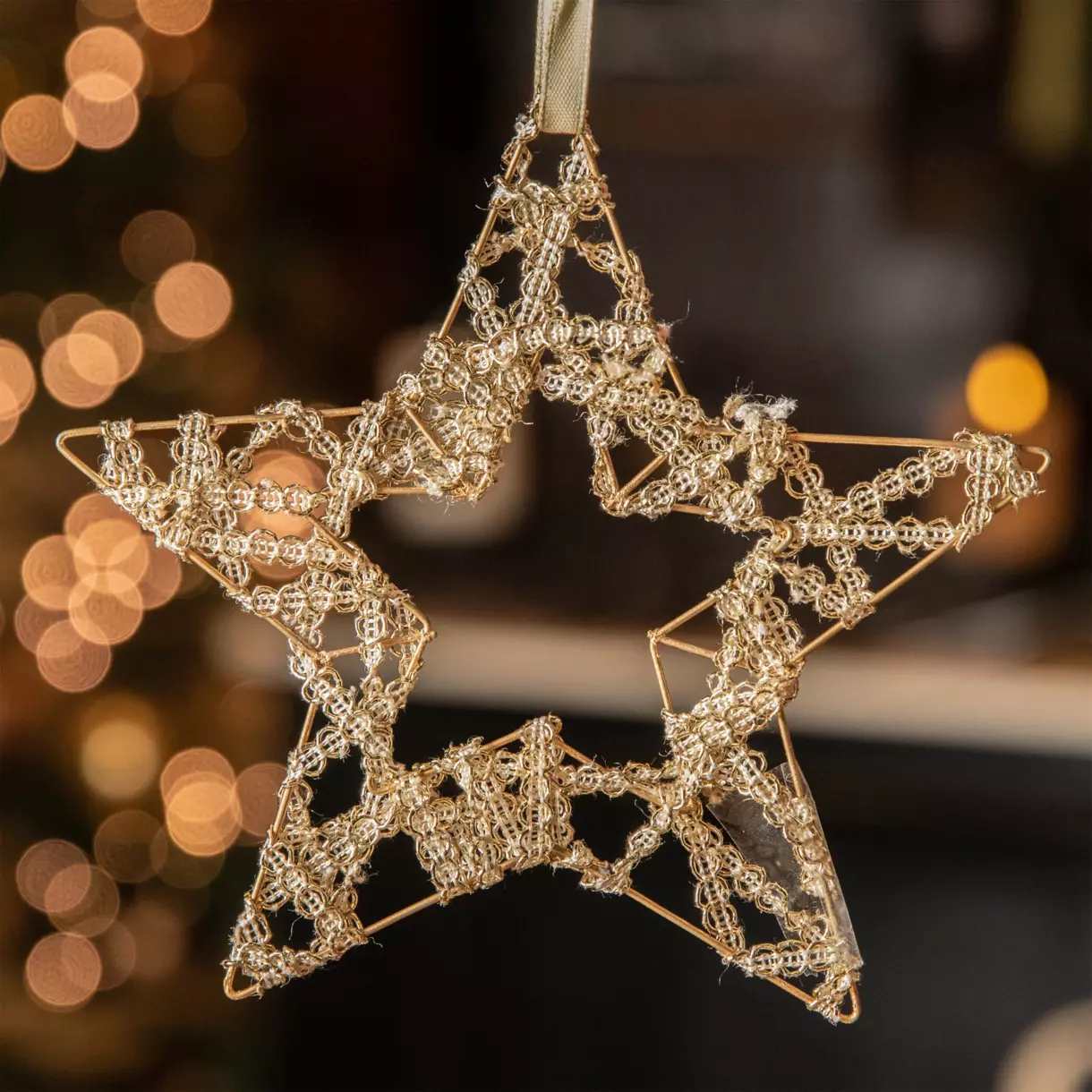 Etoile de Noël à suspendre Sam Or 1