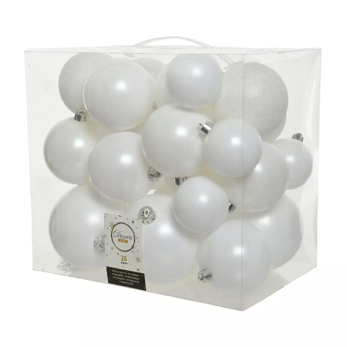 Lot de 26 boules de Noël  Lara Blanc 1