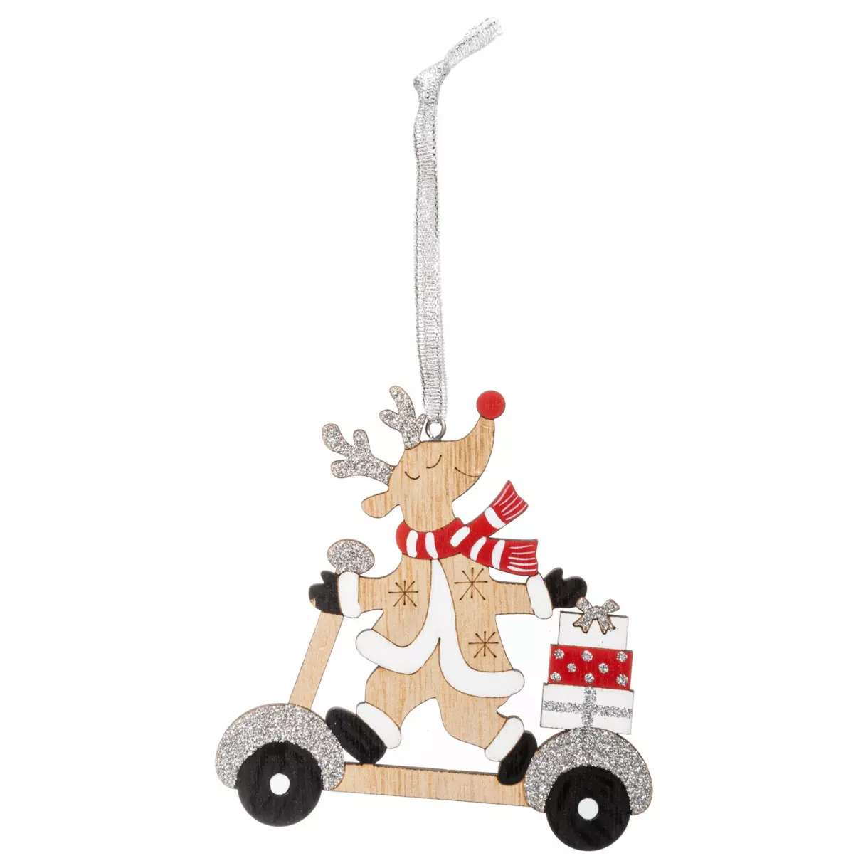 Rendier step van hout om op te hangen  naturelkleur 1