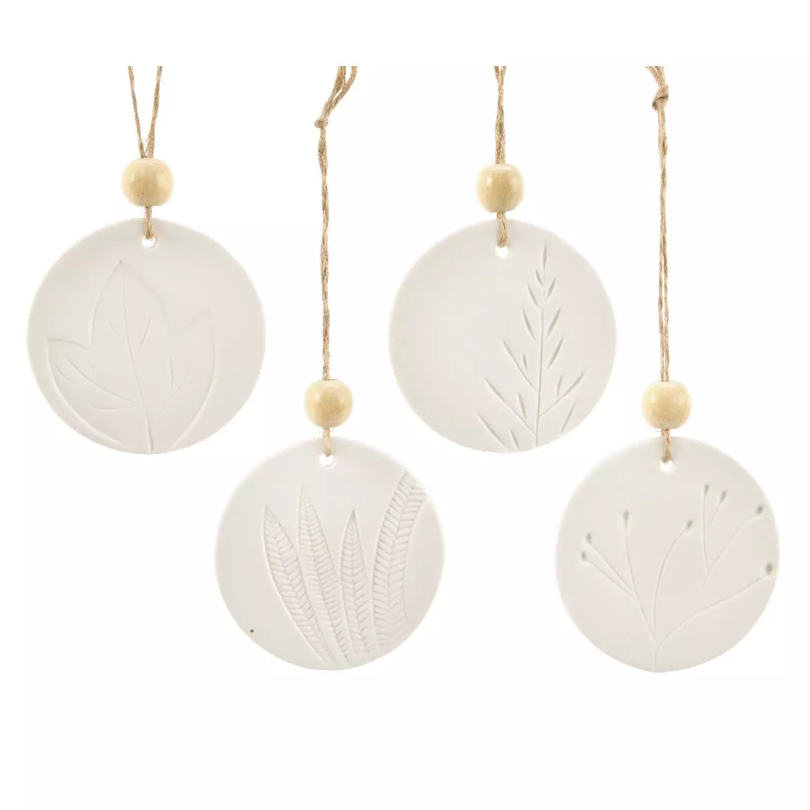 Lote de 4 hojas para colgar Facilia Blanco 1