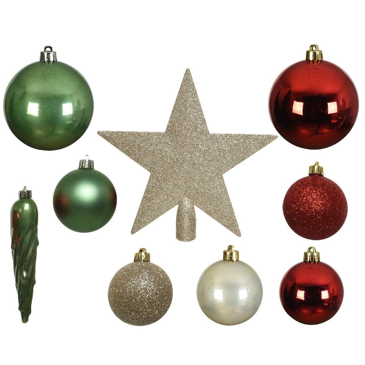 Kit de decoración para árbol de Navidad Novae multi  Verde salvia 1