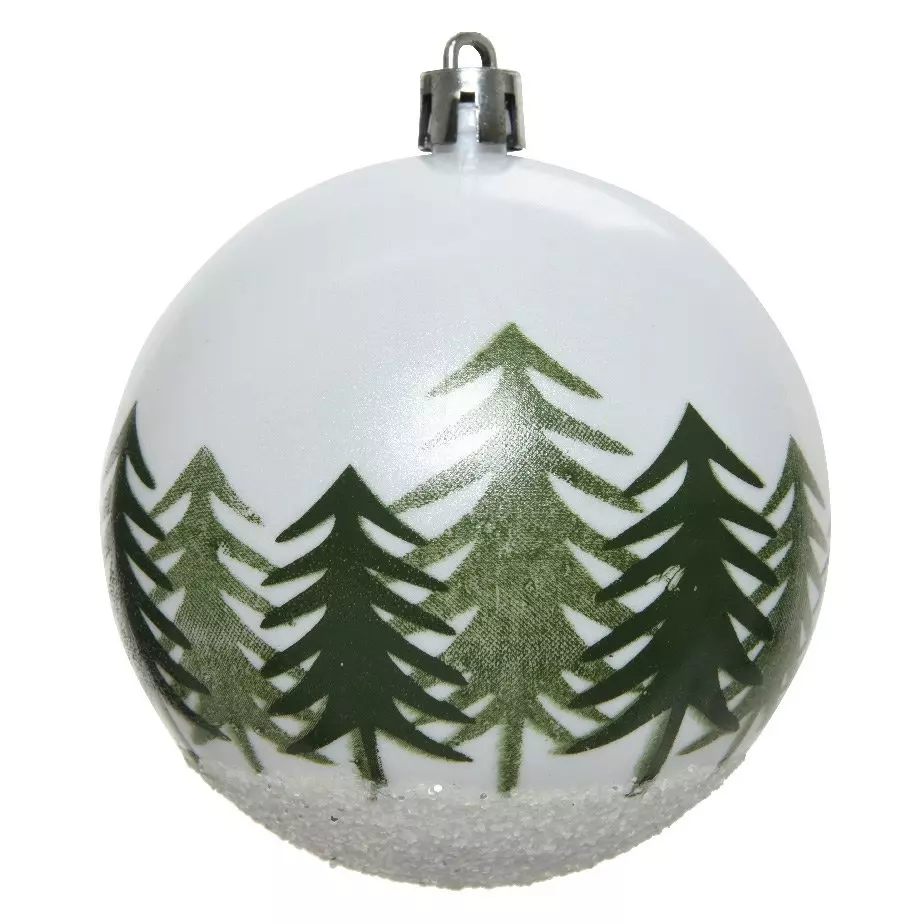 Lot de 12 boules de Noël (D80 mm) Mélie Blanc 1