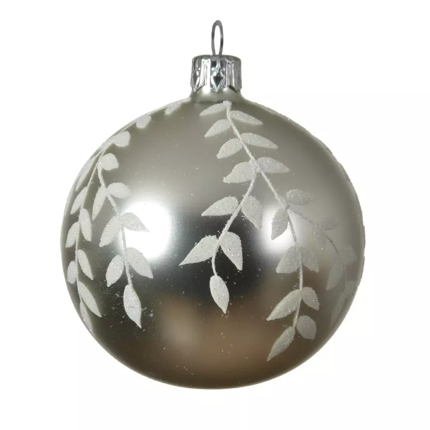 Lot de 6 boules de Noël en verre (D80 mm) Katalina Argent  1