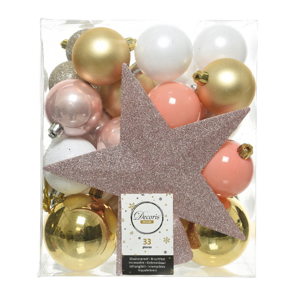 Kit di decorazioni di Natale Novae multi Oro / Bianco / Rosa /  Perla 1