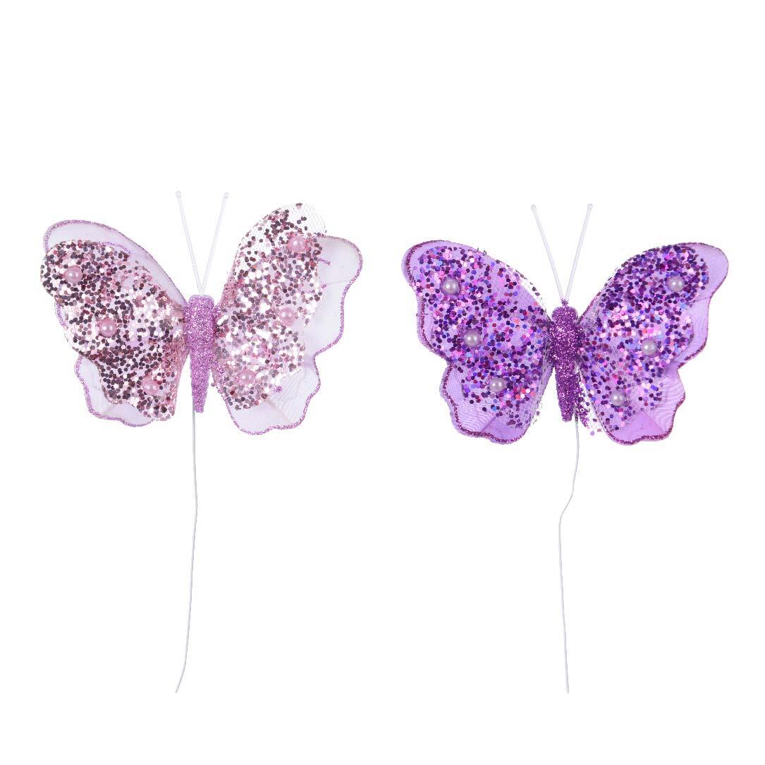 4er Set Schmetterlinge Hesperia Violett 1