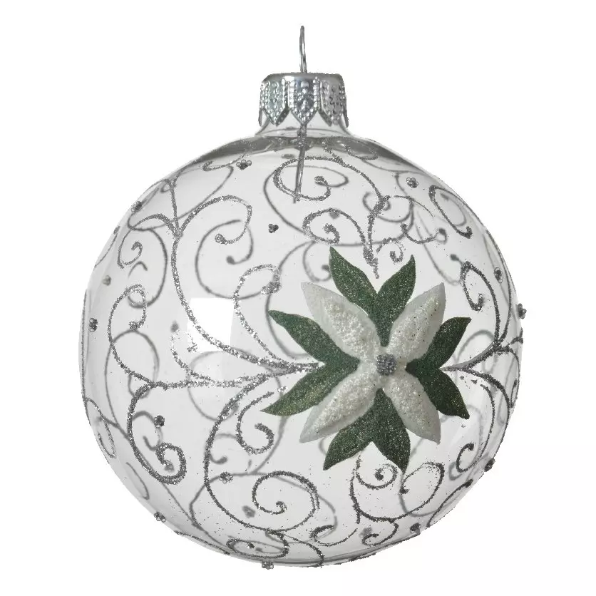 Lot de 6 boules de Noël en verre (D80 mm) Gladis Transparent  1