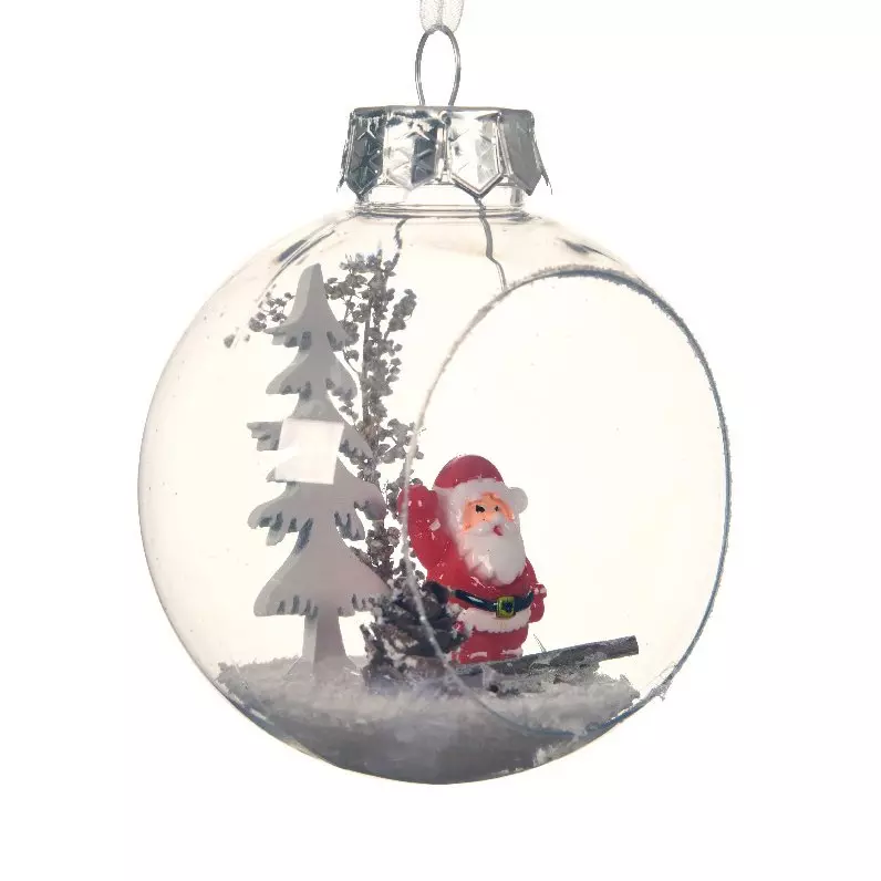 Set van 12 kerstballen (D80 mm) Santo Transparant 1