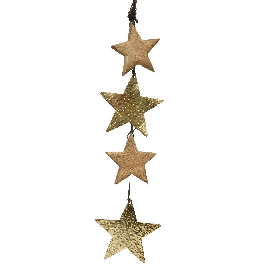 Estrella de Navidad para colgar  Racimo de mangos Oro 1
