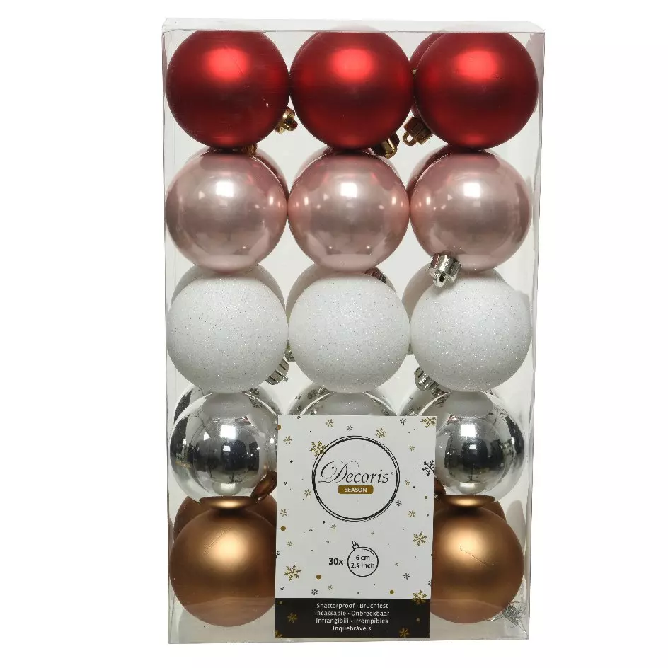 Lot de 30 boules de Noël (D60 mm) Alpine multi Argent 1