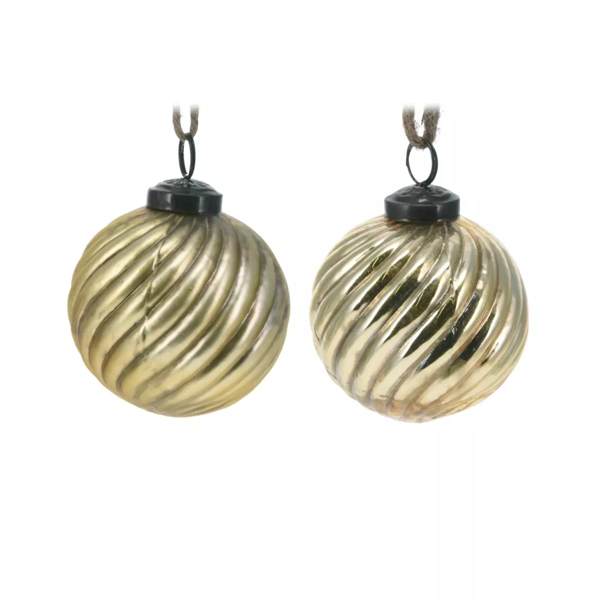 Lote de 6 bolas de Navidad (D80 mm) Enzi Oro 1