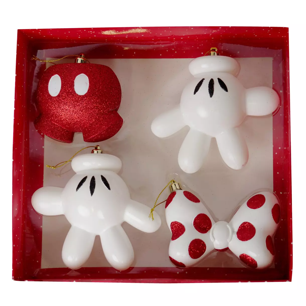 Lot de 4 accessoires Mickey à suspendre Rouge 1
