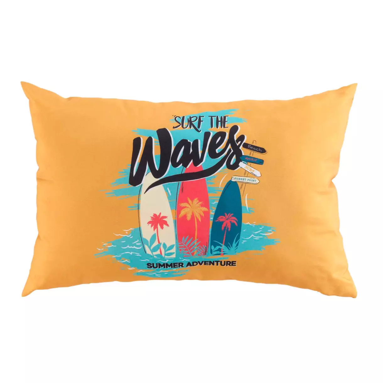 Coussin rectangulaire (60 cm) Surfing Jaune 1