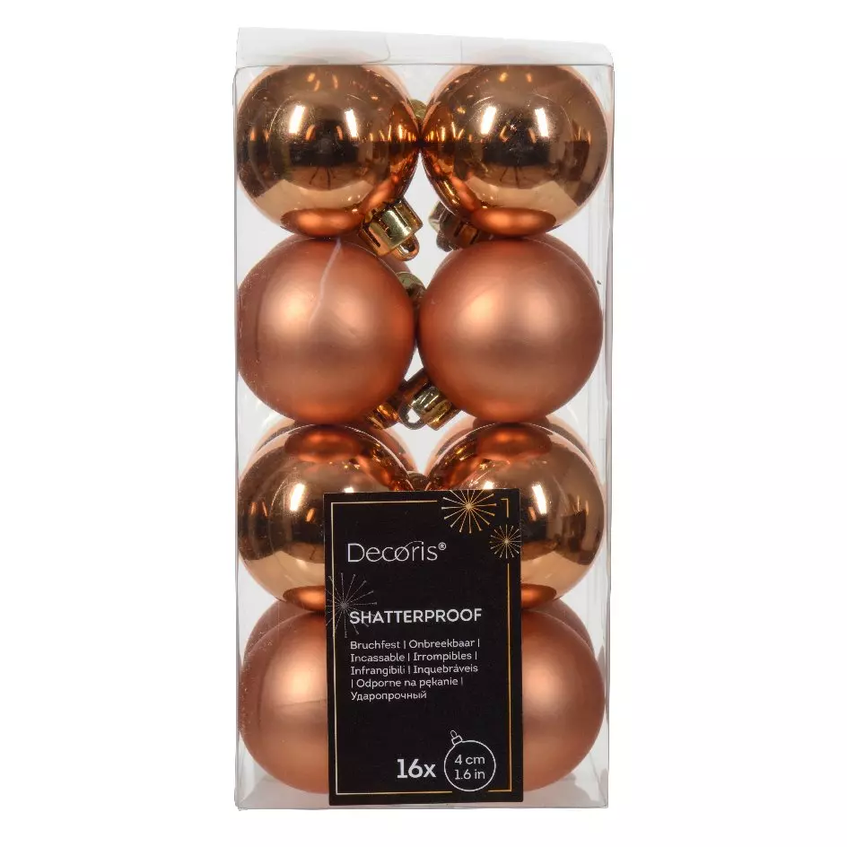 Lot de 16 boules de Noël (D40 mm) Alpine Rouge cuivré 1