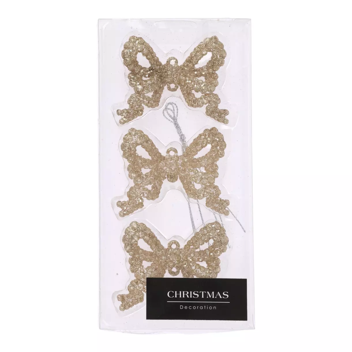 Lot de 3 Papillons à suspendre Champagne 1