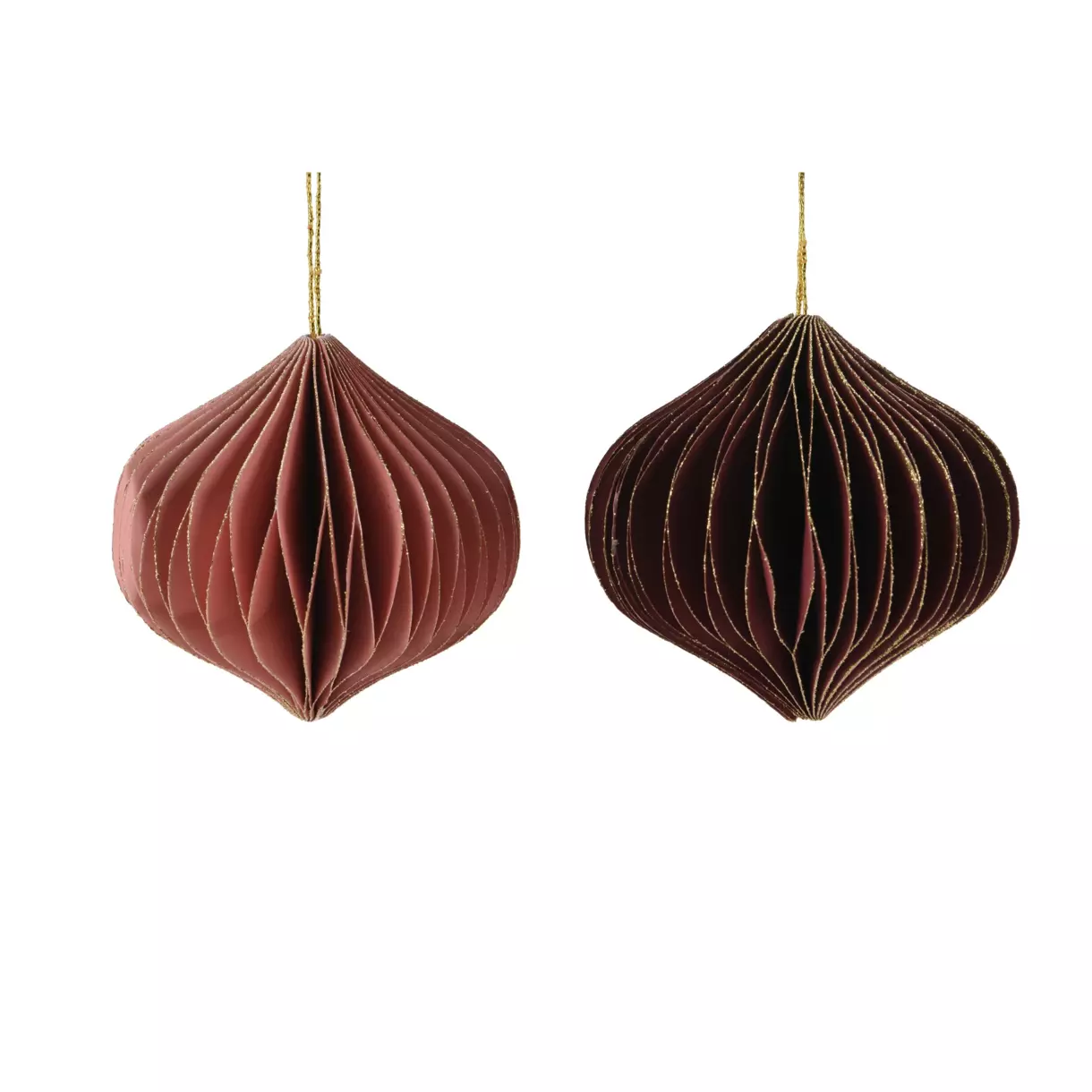 Lot de 12 suspensions  de Noël Rose 1