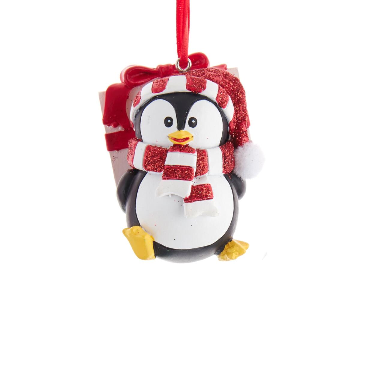 Pingüino de Navidad para colgar Echarpe Negro 1