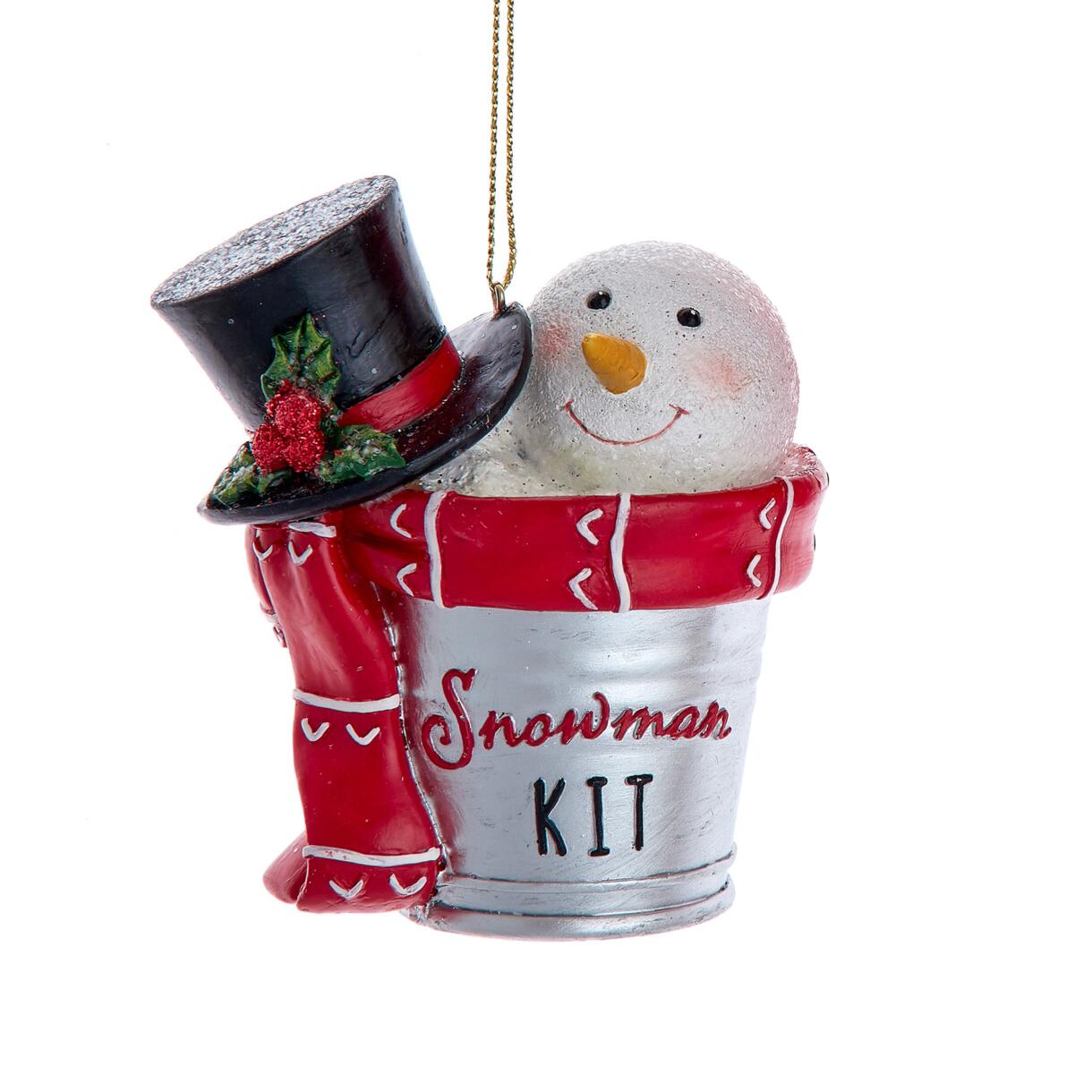 Sneeuwpop Snowman hangdecoratie Rood 1