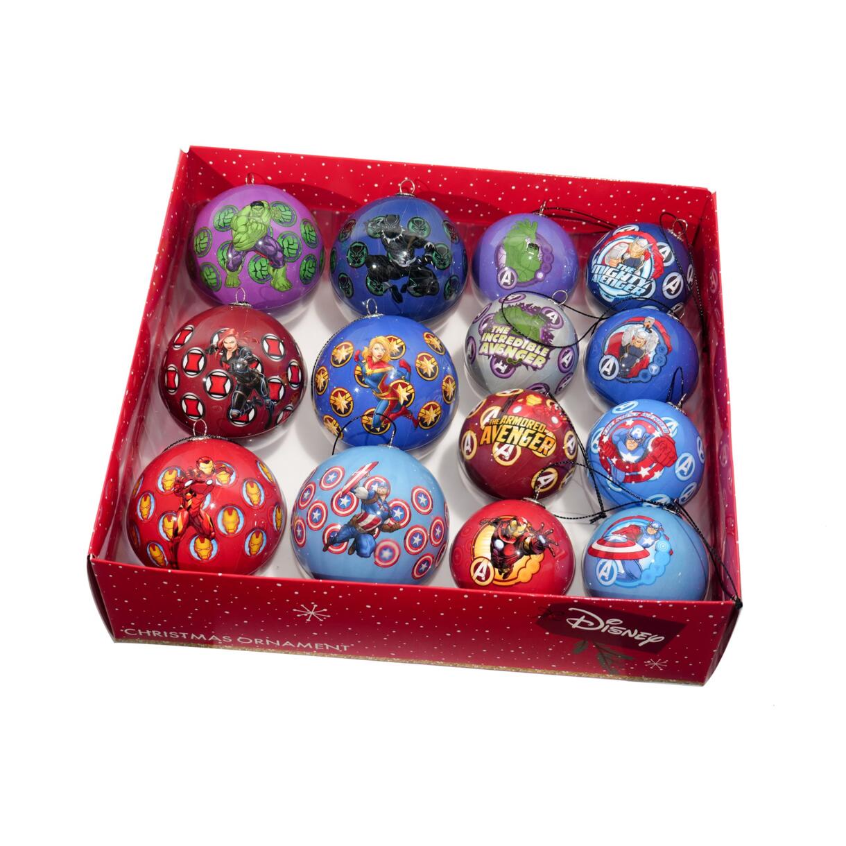 Cadeaudoos van 14 kerstballen (D75 mm) Disney Avengers Meerkleurig 1
