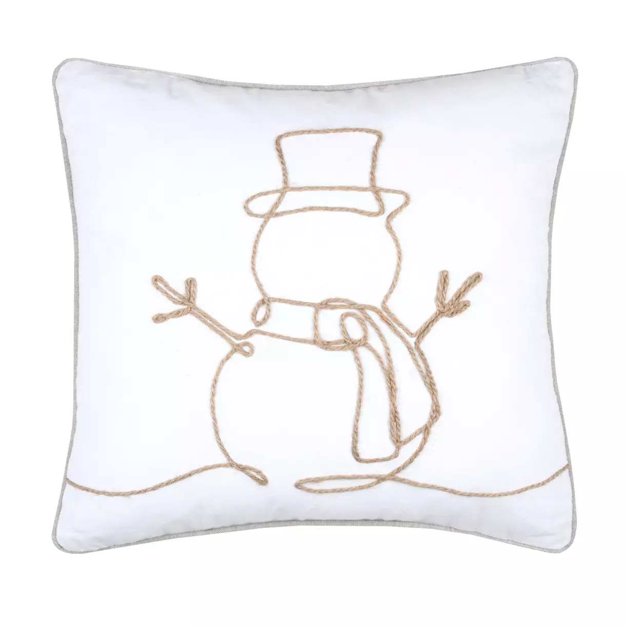 Coussin de noël carré (40 cm) Sibérie Ecru 1