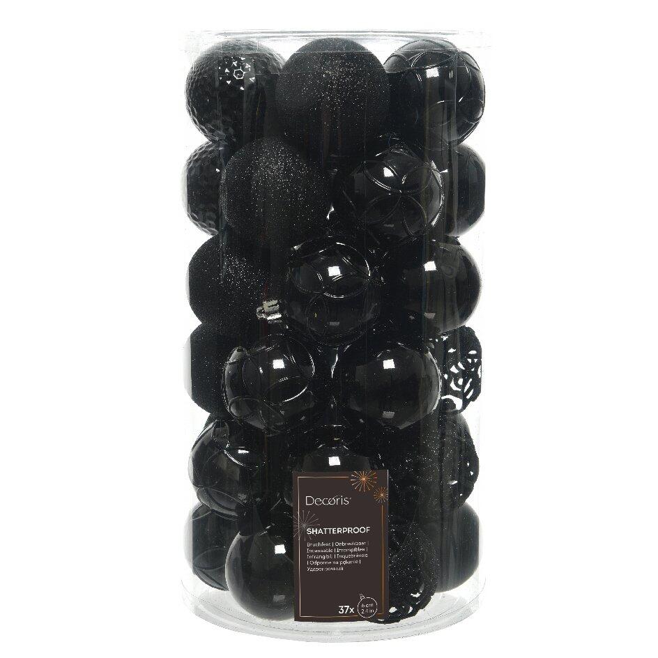 Lote de 37 bolas de Navidad (D60 mm) Alpine mix Negro 1