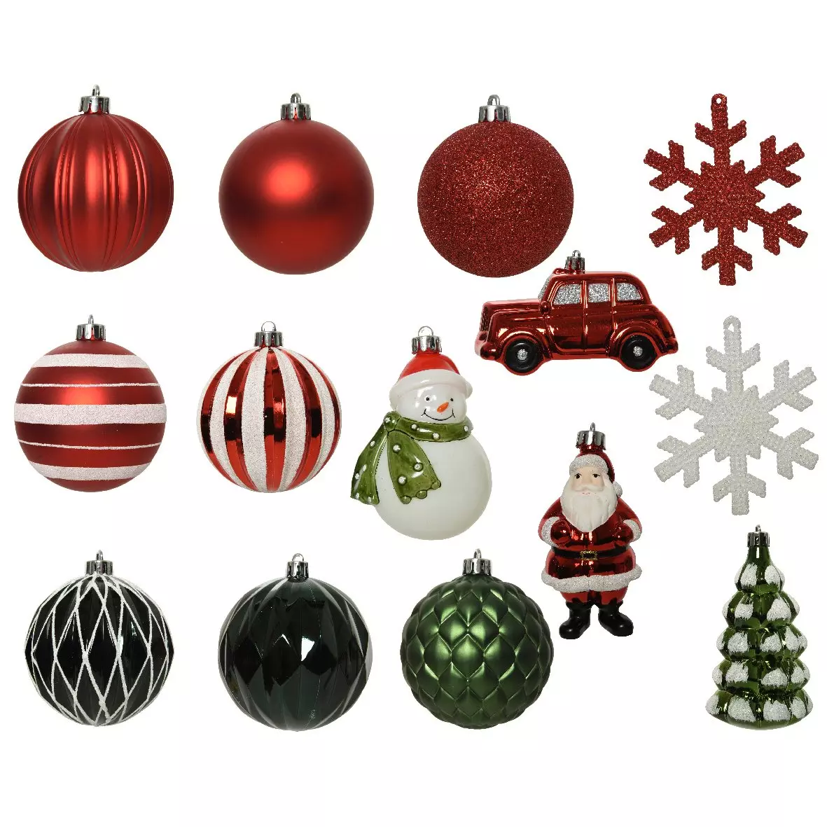 Kit de décoration de sapin de Noël Tradition Vert 1