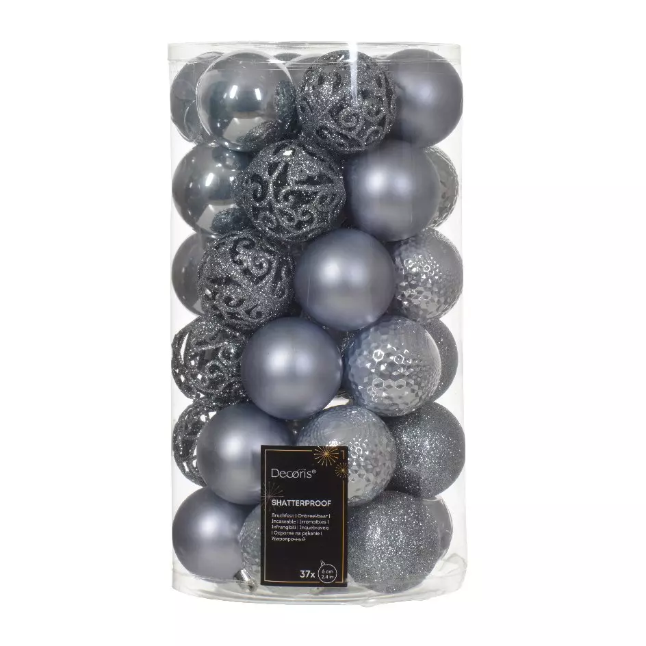 Lote de 37 bolas de Navidad (D60 mm) Alpine Mix  1